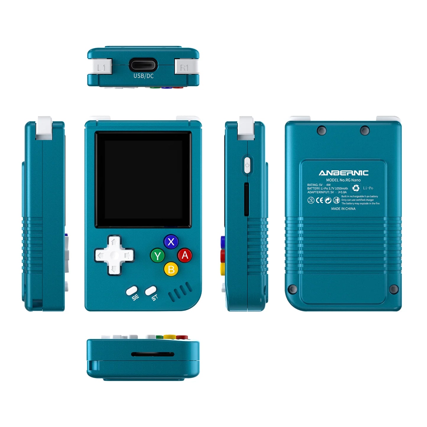 ANBERNIC RG Nano Pocket Retro Handheld Game Console Metal Shell 1.54" IPS Screen Linux 1050mAh Classic Game Player Hi-fi Speaker