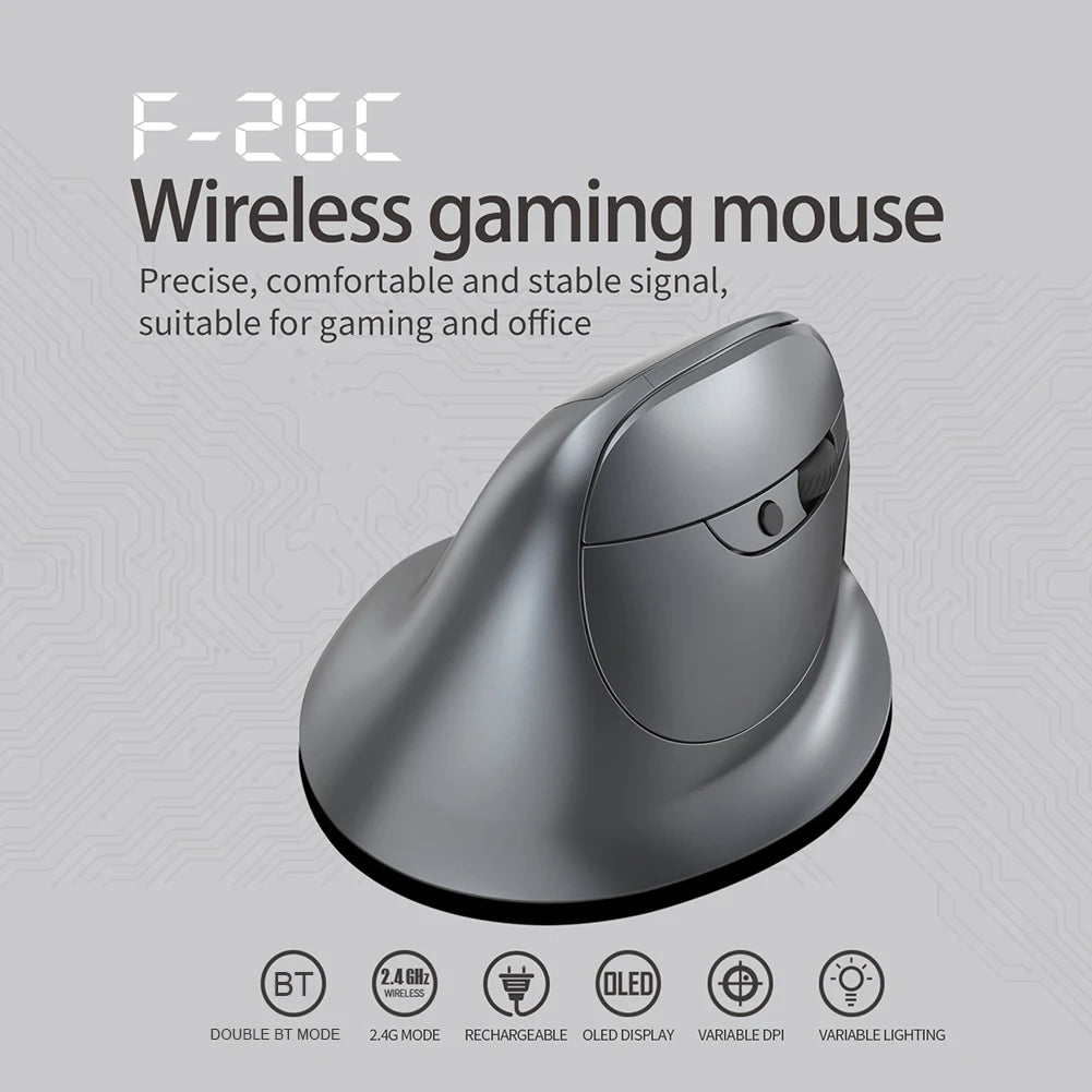 ZELOTES F-26C F35 F36 F17 Ergonomic Vertical Mouse 2.4G Wireless Gaming Mice USB Optical Mouse 3200DPI Gamer Mause For Laptop PC