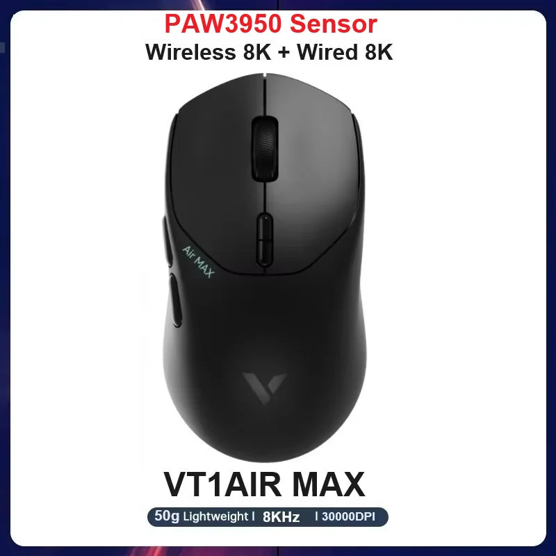 Rapoo VT1PRO/VT1PRO MAX/VT1Air MAX Wireless Gaming Mouse 8KHz Polling Rate 26000 DPI Optical Sensor for Small/Medium Size Hands