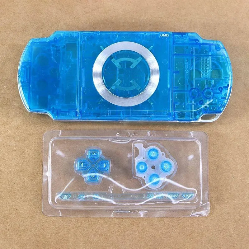 1SET For PSP 2000 Full Housing Shell Cover Case with Button Kit Replacement Label Sticker Top Bottom Faceplate for PSP2000 Game