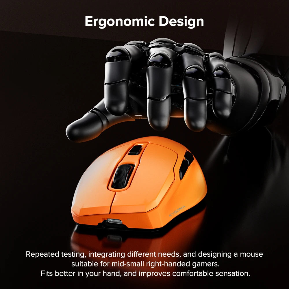 KYSONA Uranus PRO Wireless Gaming Mouse 8K Polling Rate PAW3395 Optical Sensor 26k DPI 54g Ultra-Lightweight Tri-Mode Connection
