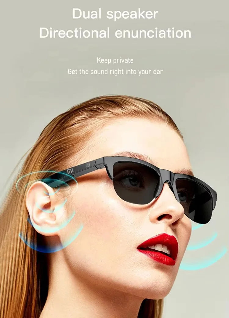 Xiaomi Bluetooth Glasses Earphones 2025 New Edition, Glasses with Earphone Function Smart Touch Waterproof Microphone Earphones
