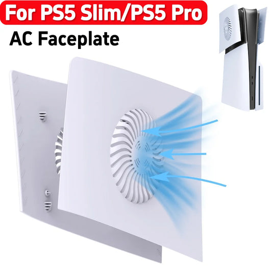 For PS5 Pro/PS5 Slim Console Faceplate with Cooling Vent For Playstation 5 Slim/Pro Replacement Face Plate Protective Shell