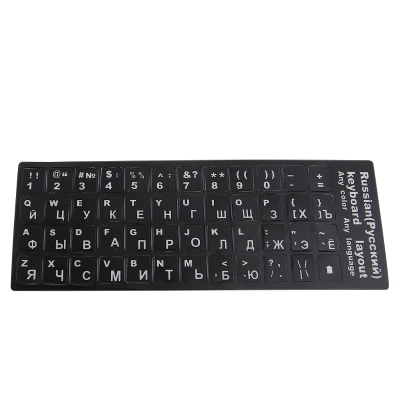 Russian Letter Keyboard Cover Protector Stickers for 10-17 Desktop Notebook Frosted PVC Russian Skin Keyboard Decals
