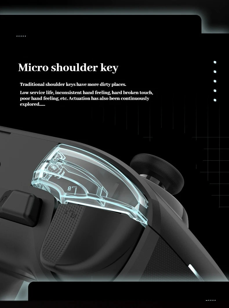 ZD Super Legend S Gaming Controller Wireless Bluetooth Hall Remote Sensing Rgb Motor Apex Switch Pc Android e-sport Gamepad