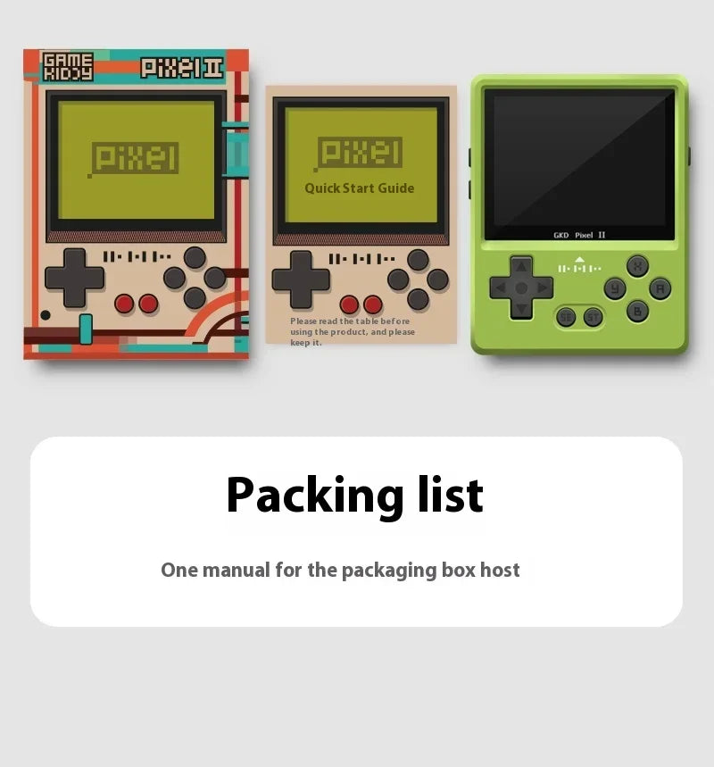 GKD Pixel2 Retro Handheld Game Console Portable Game Console 640x480Ips Rk3326s Metal CNC Body 2.4" IPS Screen Man Birthday Gift