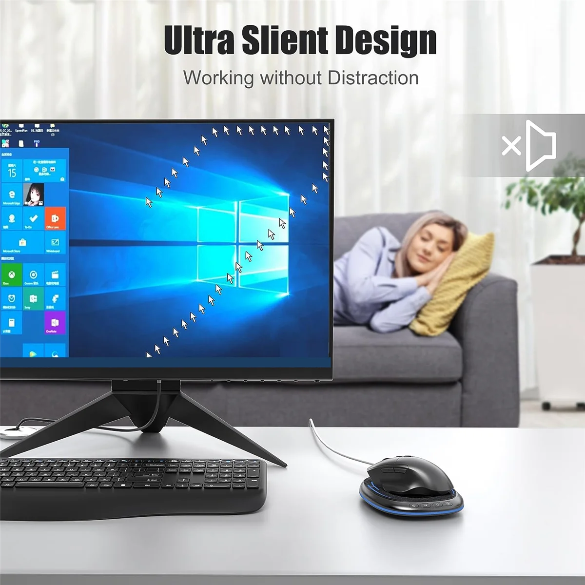 New Mouse Mover Undetectable with Timer, Silent Mouse Jiggler with ON/Off Switch, Mouse Wiggler to Keep Computer Alive-Black