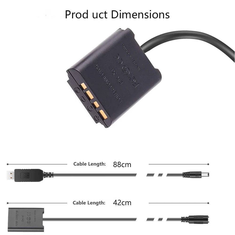 DK-X1 NP-BX1 NPBX1 Dummy Battery with USB Power Adapter DC Coupler For Sony for Sony DSC-RX1 DSC RX100 RX1R Camera