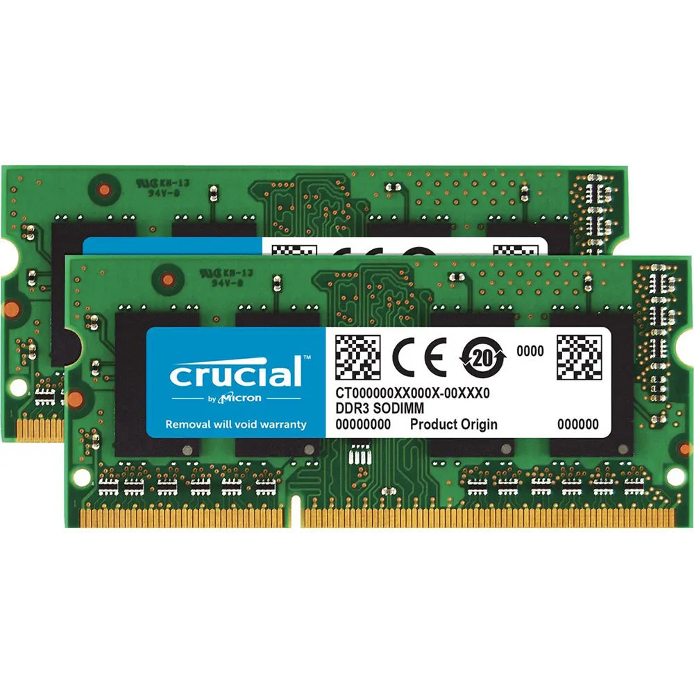 Crucial DDR3 DDR3L RAM 8GB 4GB 2GB 1066MHz 1333MHz 1600MHz PC3-12800 10600 204Pins 1.35V 1.5V Laptop SODIMM Memory For Notebook