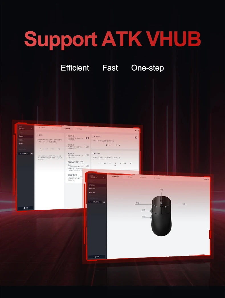 ATK VXE MAD R/R MAJOR  Ultra-lightweight E-sports Gaming Mouse Wireless Dual-Mode PAW3395/3950 Ergonomic Mice Standard 8K