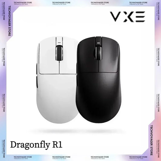 ATK Vxe Dragonfly R1 Mouse Black White R1 Se Pro Mouse 4K Receiver Lightweight Pc Wireless Bluetooth Game E-sports Accessories