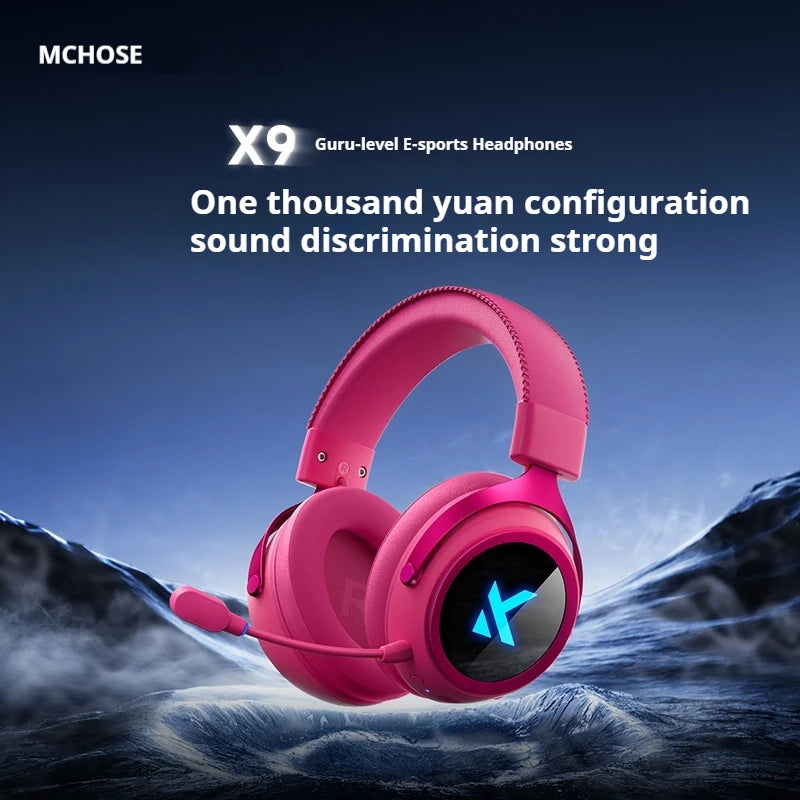 2025 Mchose X9 Headphone 3 Mode Wireless Headset Surround Sound Effect With Mic E-Sports Earphones Custom Accessories For Fps