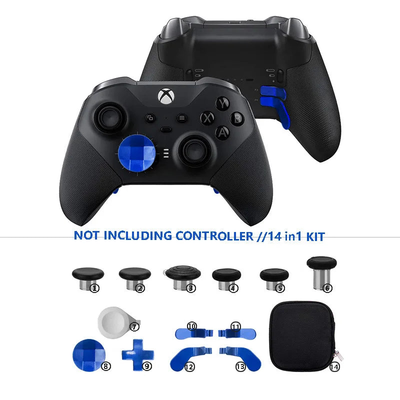 for Xbox One Elite Series 2 Controller Accessories Kit Metal D-Pad Trigger Paddles Repair set Gamepad Thumb Stick Grips