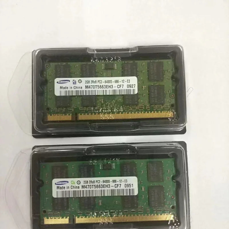 Dual Channel SDRAM RAM 2GB 2Rx8 PC2-6400S-666-12-E3 NO ECC 200Pin 1.8V SODIMM Ram 2 GB Memory Module For Laptop / Notebook