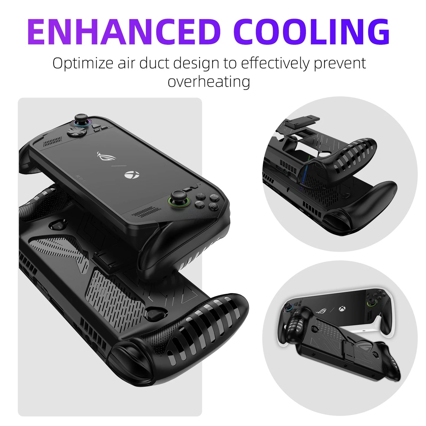 TPU Case for ROG Xbox Ally / Ally X Protective Cover Skin with Kickstand Shockproof Anti-Slip Gaming Console Shell Accessories