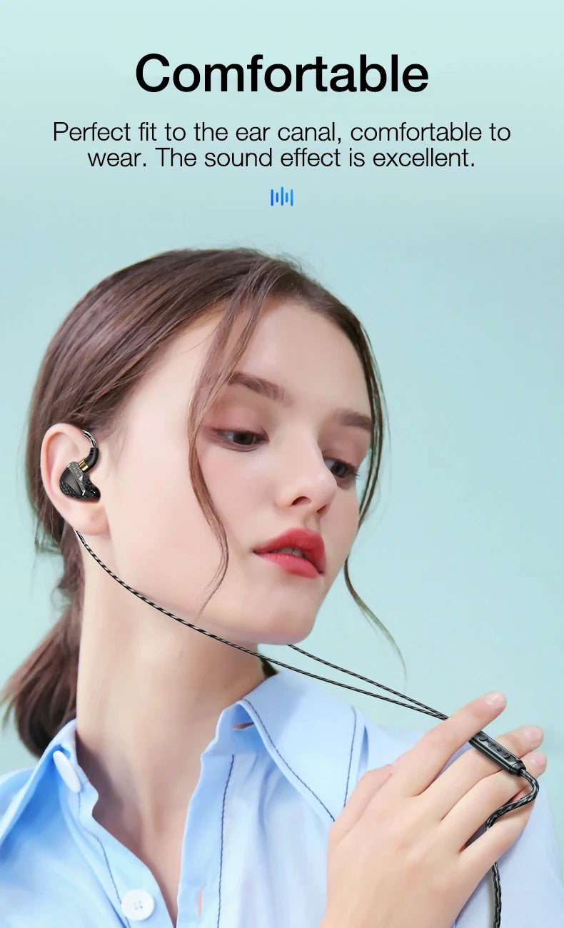 EARDECO Auriculares 3.5mm Wired Headphones Bass Wired Earphone Headphone Stereo Sport Headphone Headset with Mic Earphone Wire