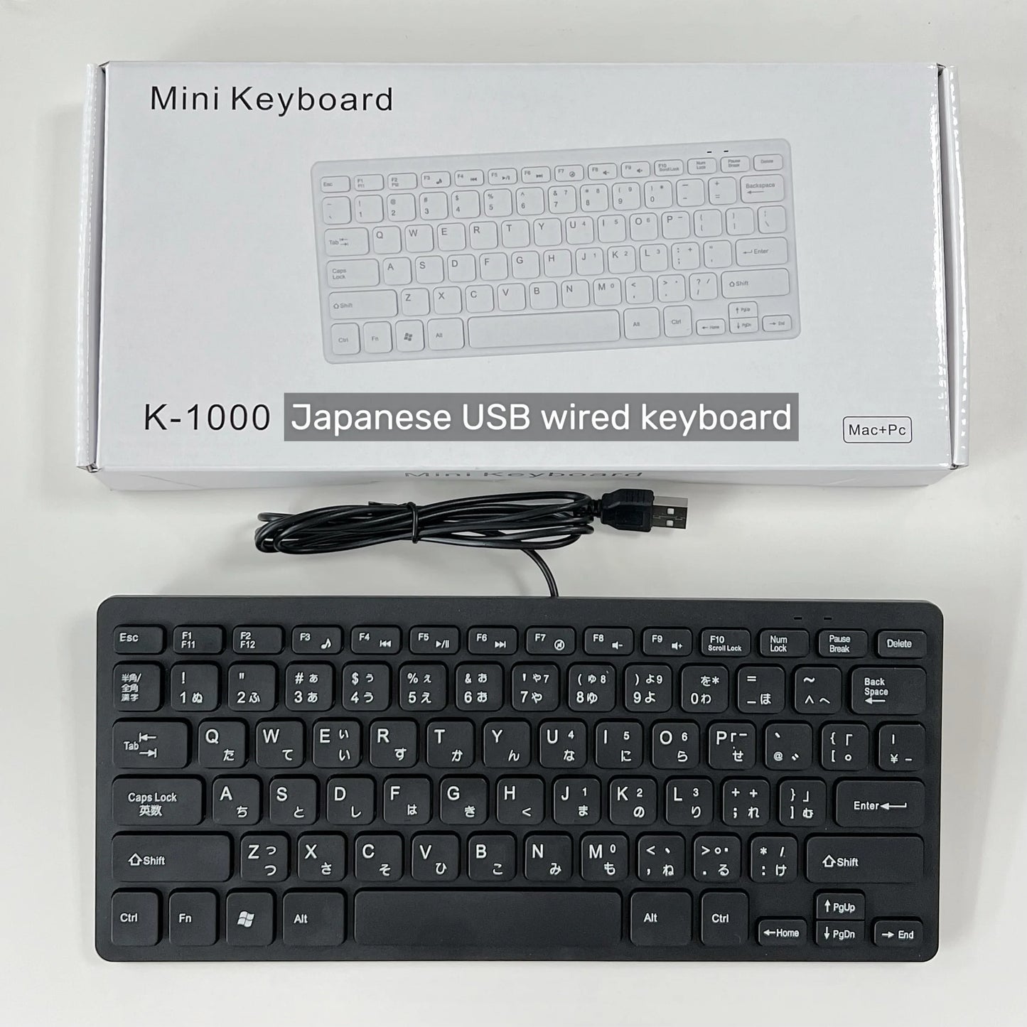 Japanese German Russian French Spanish USB wired mini keyboard Language 78 Keys for Desktop Computer PC Laptop thin