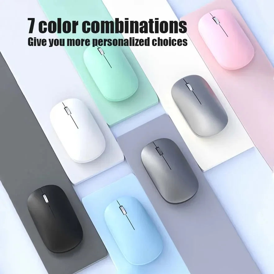 2025 NEW Bluetooth Wireless Mute Mouse Dual Mode Dpi Adjustable 2.4g Type C Rechargeable Ergonomic Portable Office Mouse