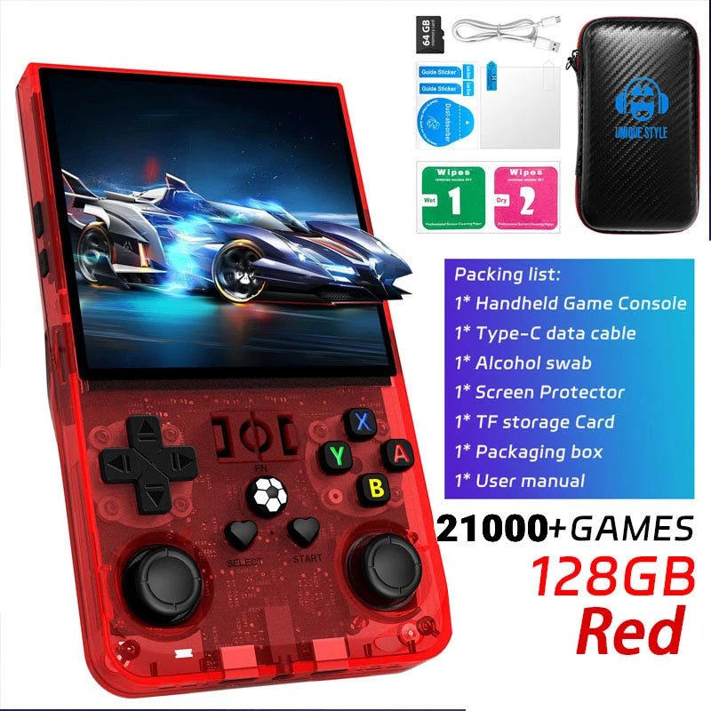 AISLPC R36MAX Retro Handheld Console - 64/128GB Lag-free Emulation 18000/21000+ Games 4.0" IPS Screen Ergonomic Contour Grips