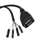 4*1Pin  Motherboard Female Header to USB 2.0 Male /Female Dupont Extender Cable 0.3m；