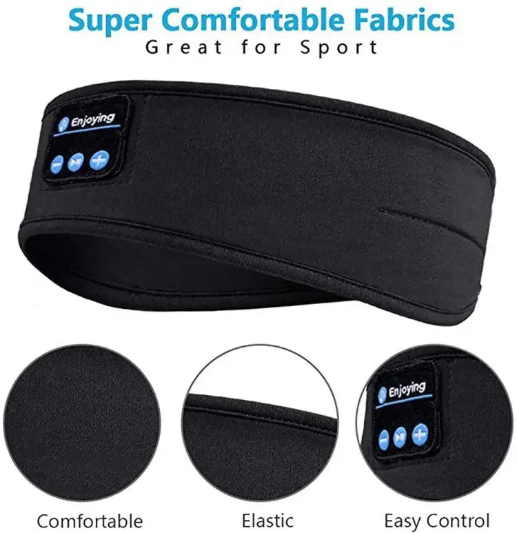 2025 Bluetooth Earphones Sports Sleeping Headband Elastic Wireless Headphones Music Eye Mask Wireless Bluetooth Headset Headband