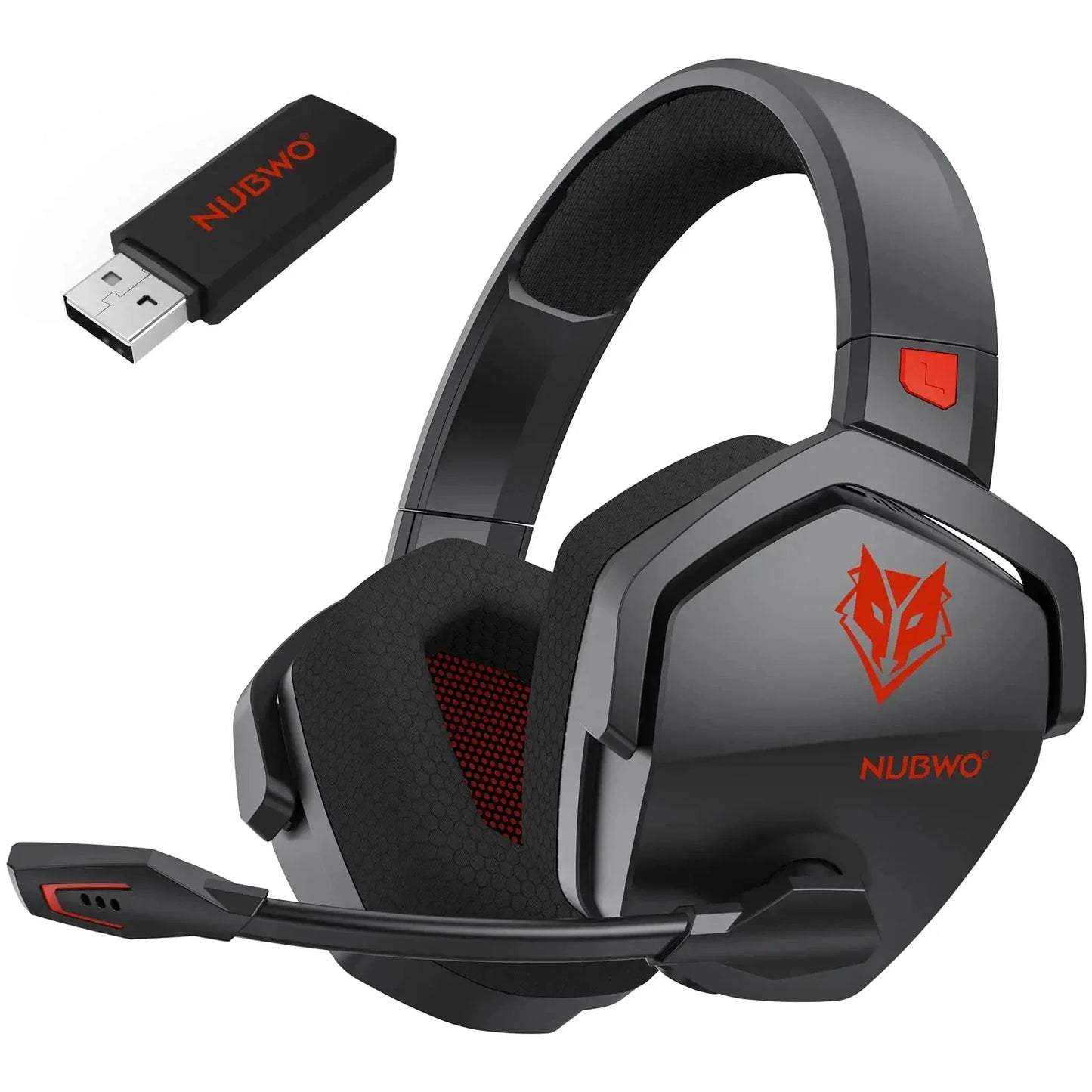 NUBWO G06 Pro Wireless Headsets Gamer with Charging Station for Headset and PS5 Controller Gaming Headphones Long Battery Life