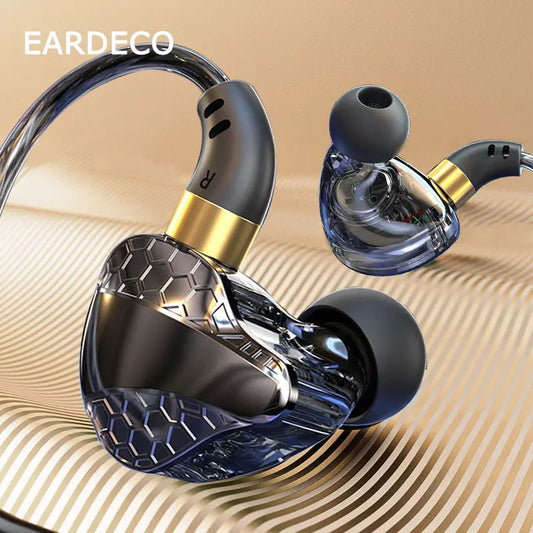 EARDECO Auriculares 3.5mm Wired Headphones Bass Wired Earphone Headphone Stereo Sport Headphone Headset with Mic Earphone Wire