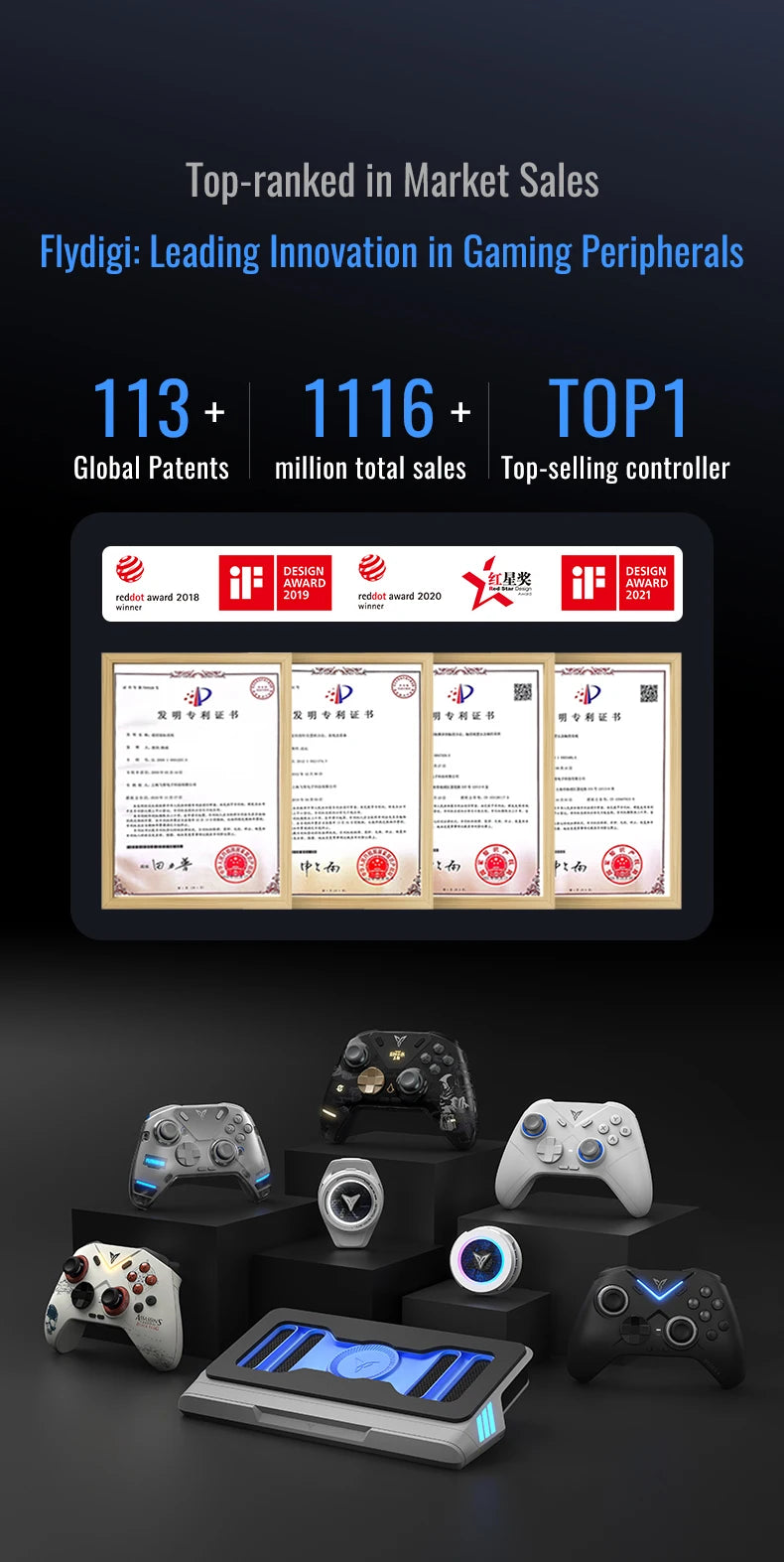 Flydigi Vader 4 Pro Gaming Controller With Hall Rocker Athletic Vibrate Trigger Switch 1000Hz Gamepad For Mobile Switch TV PC