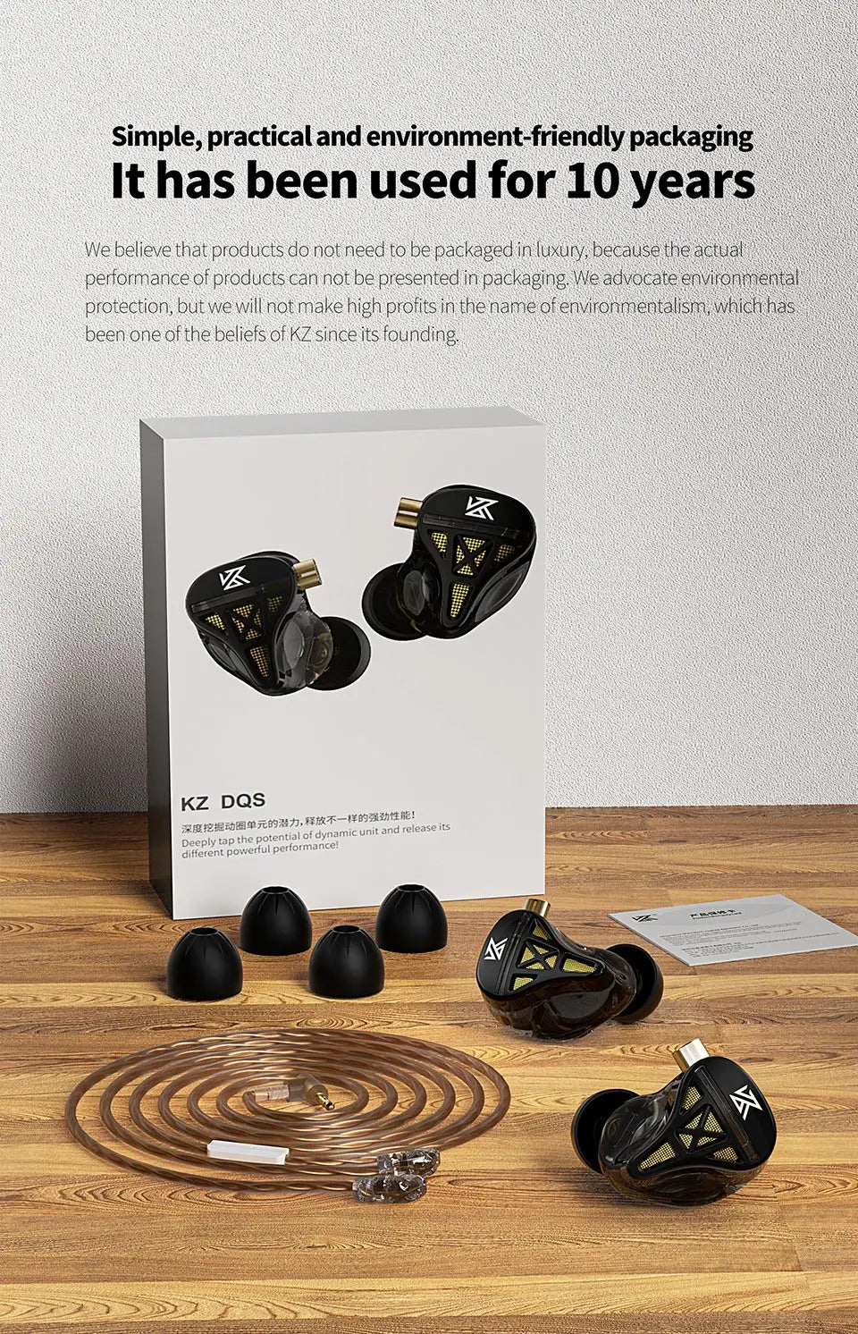 KZ DQS Metal Wired Earphones In Ear Monitor Earbuds Headset HiFi Sport Game Music Headphones With Microphone Detachable Cable