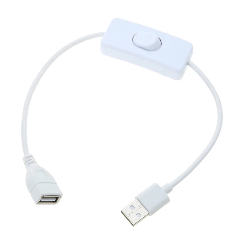 30cm USB Cable with Switch ON/OFF Cable Extension Toggle Adapter for USB Lamp USB Fan Power Supply Line Durable