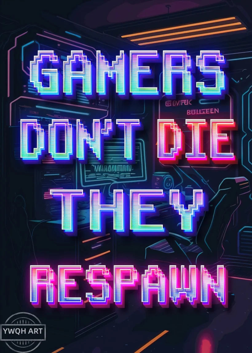 Neon Eat Sleep Game Repeat Word Poster Gamer Logic Canvas Painting Wall Art Home Decor Gaming Zone Picture Boys Gamer Room Gift